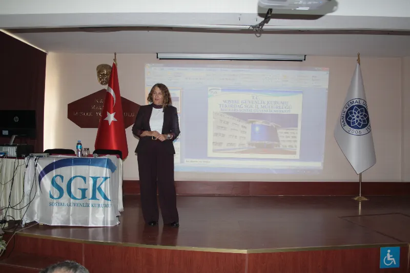 Sosyal Güvenlik Kurumu (SGK) Tarafından Meslek Yüksekokulumuz Öğrencilerine Bilgilendirme Semineri Yapıldı 4